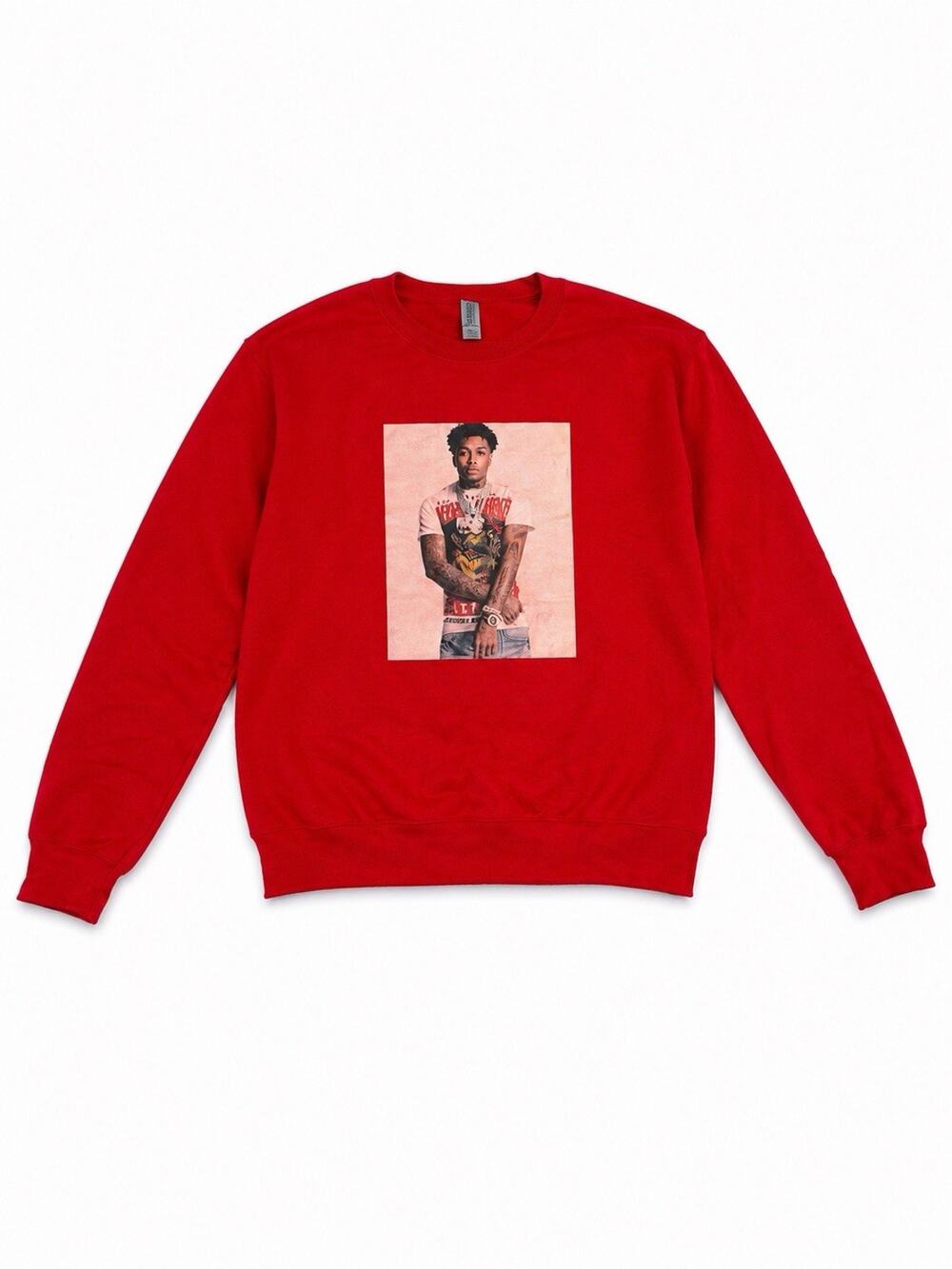 NBA YoungBoy Red Graphic Crewneck Sweatshirt Size Small Rap Hip Hop Pullover